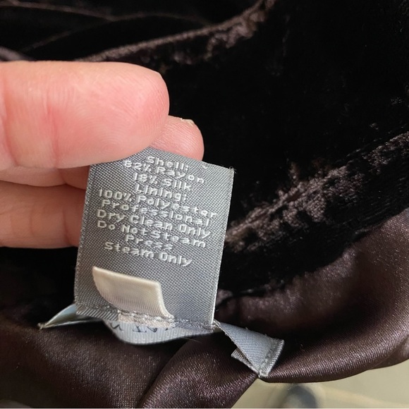 Ann Taylor Petites Dark Brown Velvet Tapered Waist Blazer - Picture 7 of 7